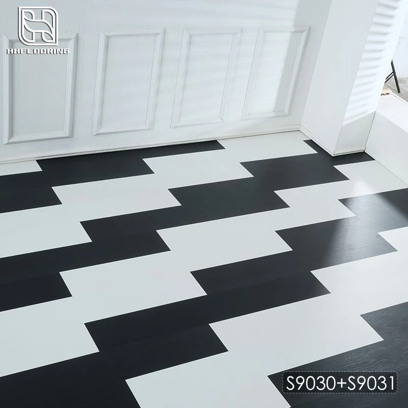 heavy duty vinyl click flooring black and white