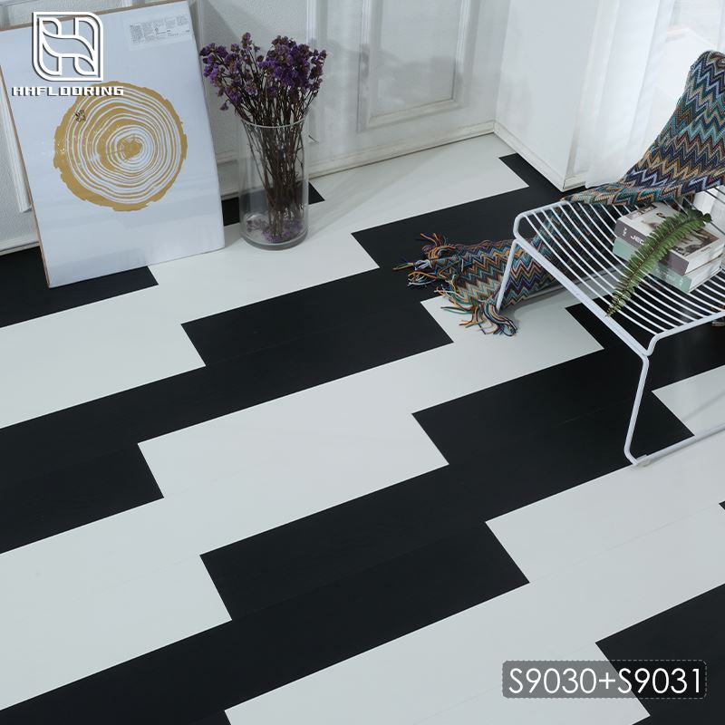 wholesale black and white click vinyl tiles