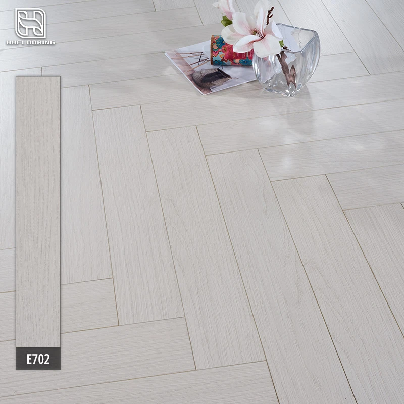 White Herringbone Floor Laminate
